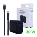 CARGADOR 1HORA TIPO C TIPO C PD 30W BLACK MOD.GAR165N