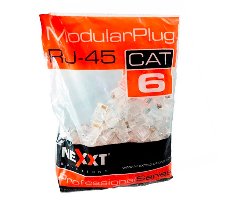 CONECTOR NEXXT CAT-6 50u RJ45 100u