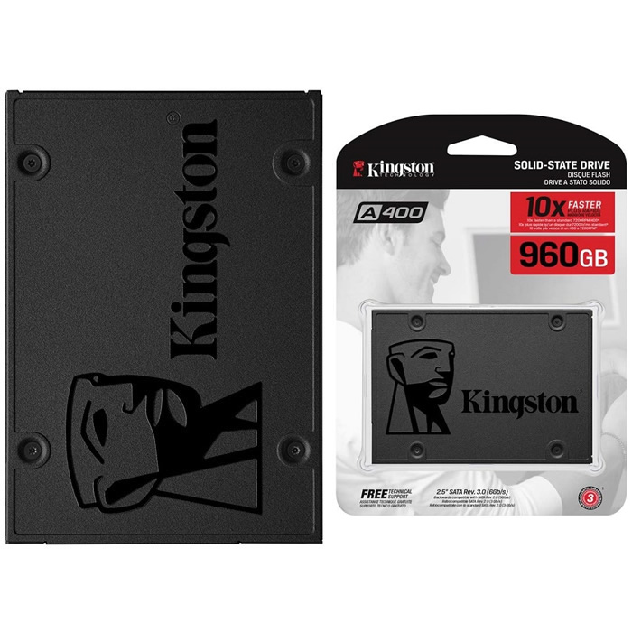DISCO SOLIDO KINGSTON SATA3 DE 960GB A400, 2.5"