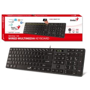 TECLADO GENIUS SLIMSTAR 126 MULTIMEDIA ULTRADELGADO USB