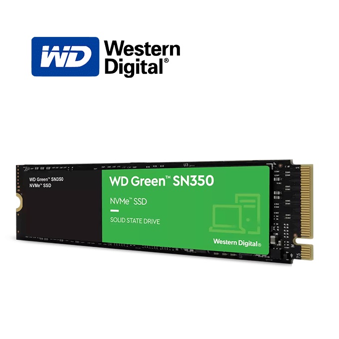 DISCO SOLIDO WESTERN DIGITAL 500GB SN350 NVME PCIE M.2 2280 24000MBS GREEN